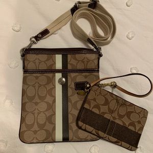 Coach crossbody and wristlet